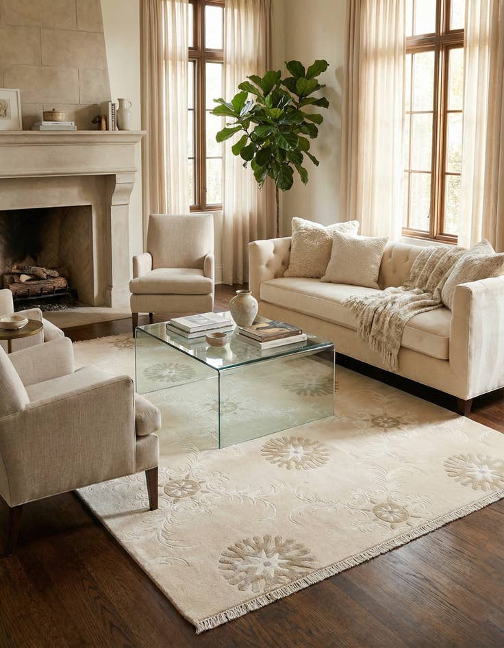 Detail image of 5' 6 x 8' 2  Hand Knotted Darya Wool Rug