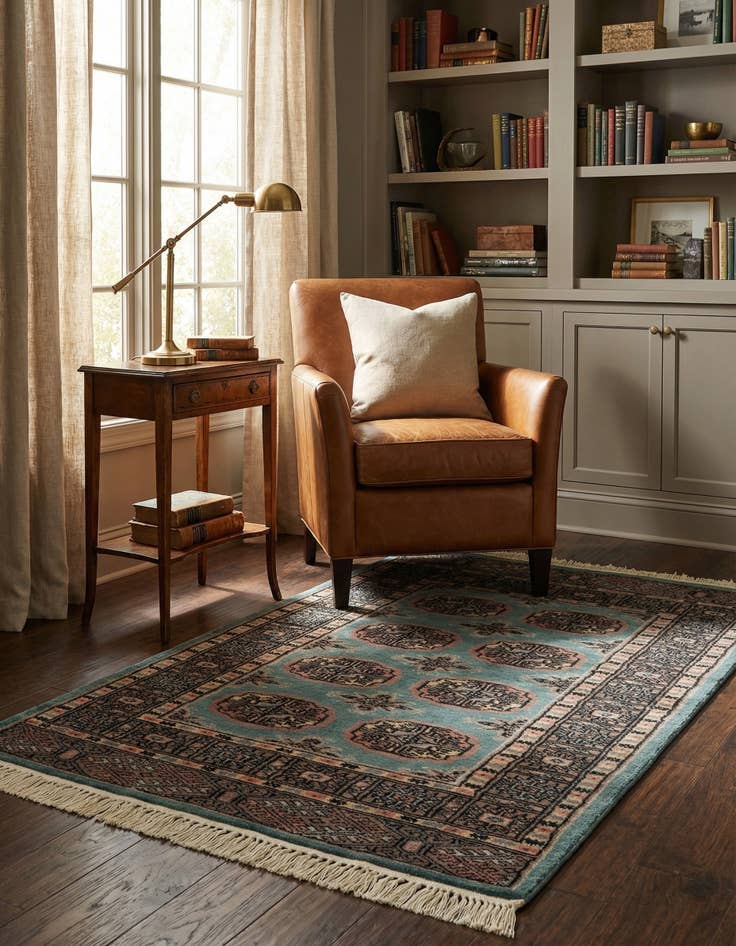 Detail image of  2' 1 x 3' 3  Hand Knotted Bokhara Wool Rug