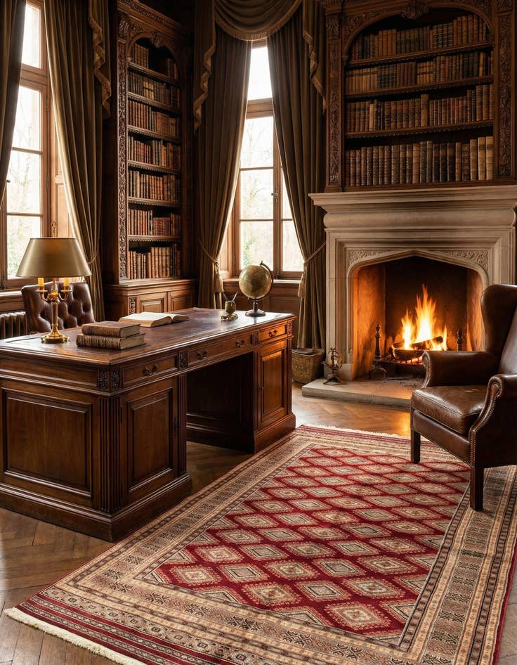 Detail image of 4' 6 x 7' Karachi Royal Rug