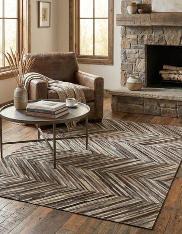 4' 3 x 6' Cowhide - Patchwork Rug