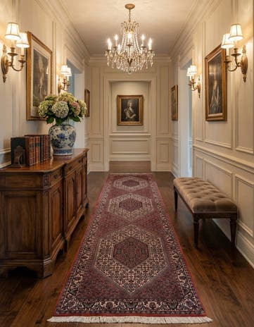 2' 7 x 10' 4 Bidjar With Silk Runner Rug