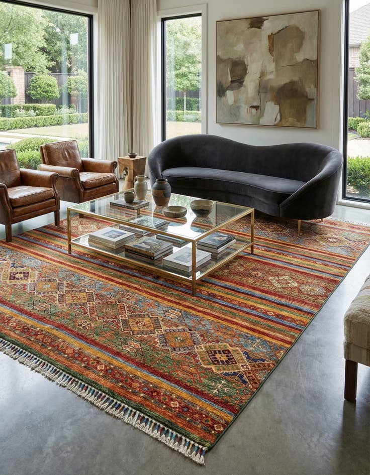 Detail image of 5' 7 x 8' Ariana Ziegler Wool Rug