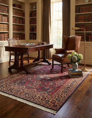 4' 6 x 6' 7 Kashan Wool Rug
