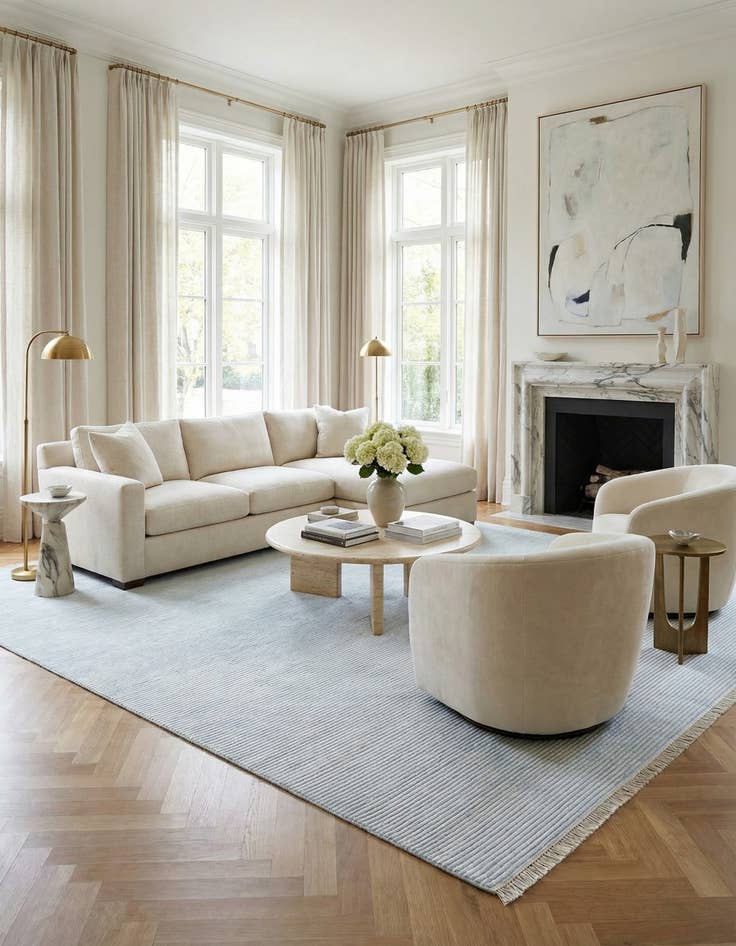 Detail image of 9' 11 x 13'  Hand Knotted Darya Wool Rug