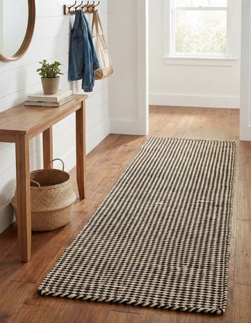 2' x 6' 1 Hand Woven Laurel Handwoven Jute Runner Rug