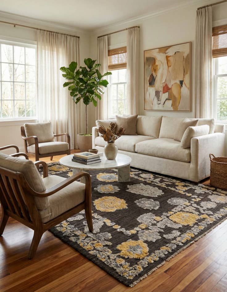 Detail image of 8' x 10' 3  Hand Knotted Oushak Wool Rug