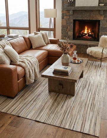 5' 1 x 8' Cowhide - Patchwork Rug