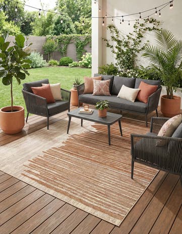 9' x 12' Easy-Clean Modern Indoor / Outdoor Rug