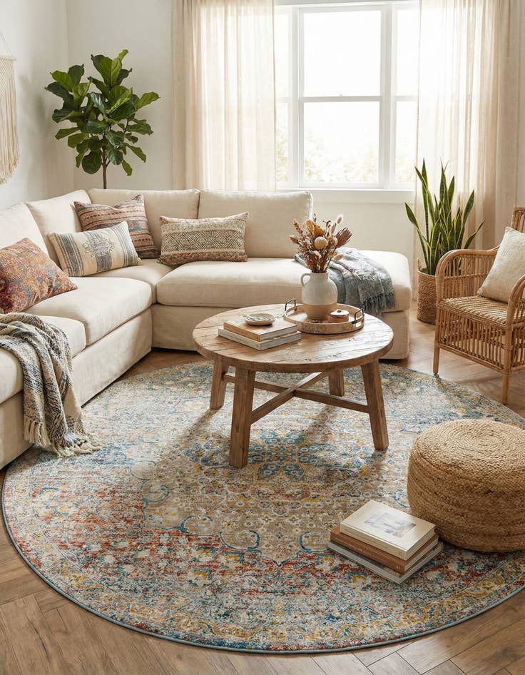 Detail image of  7' x 7' Newport Round Rug