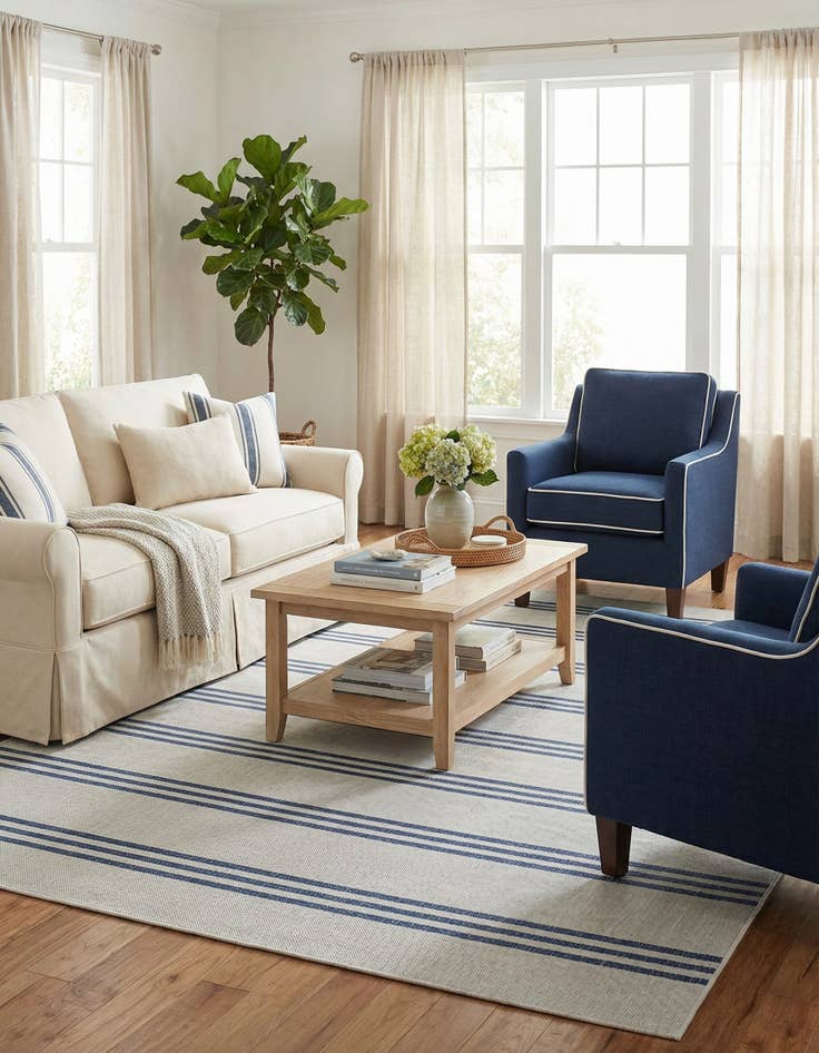 Detail image of  7' 10 x 10'  Washable Jill Zarin Anguilla Indoor / Outdoor Rug