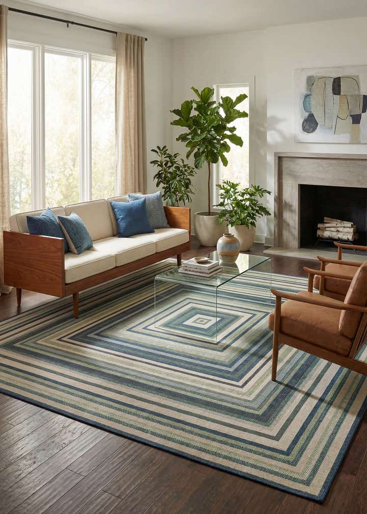 12' x 12' Easy-Clean Baja Indoor / Outdoor Square Rug