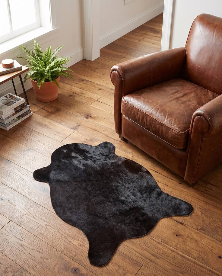 Detailfoto van 65cm x 85cm Cowhide Leather Vloerkleed