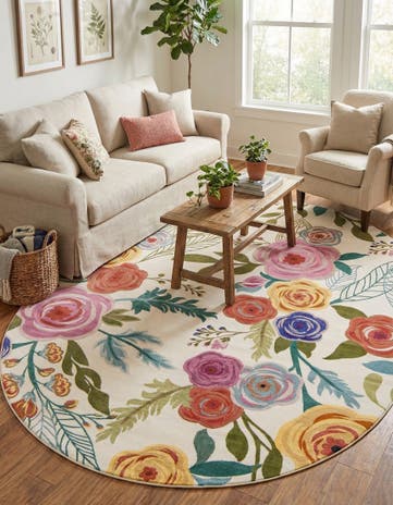 7' 10 x 10' Blossom Oval Rug