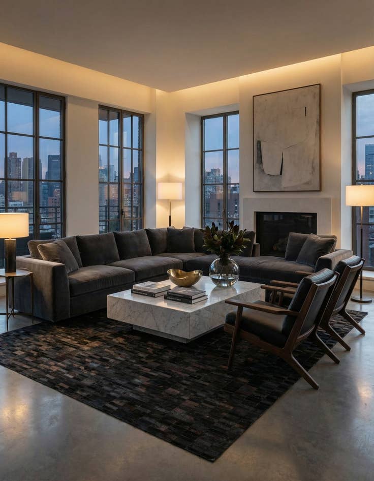 Detail image of 5' 11 x 9' Cowhide Stocks Rug