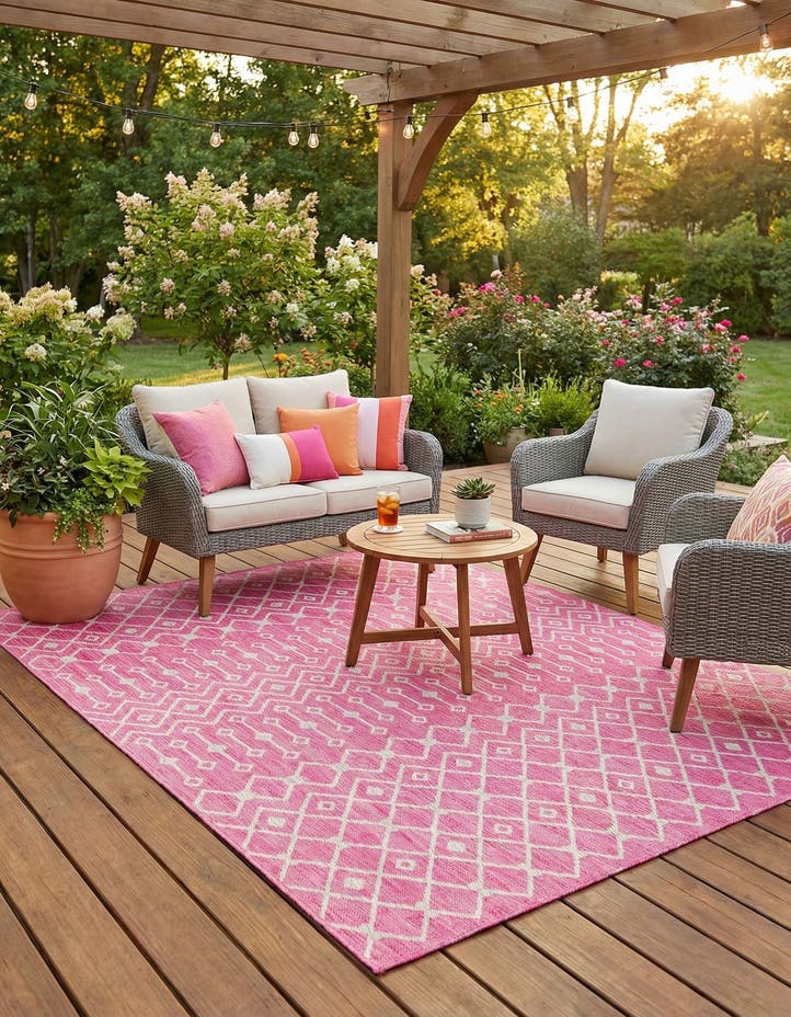 7' 10 x 11' Easy-Clean Lattice Indoor / Outdoo...