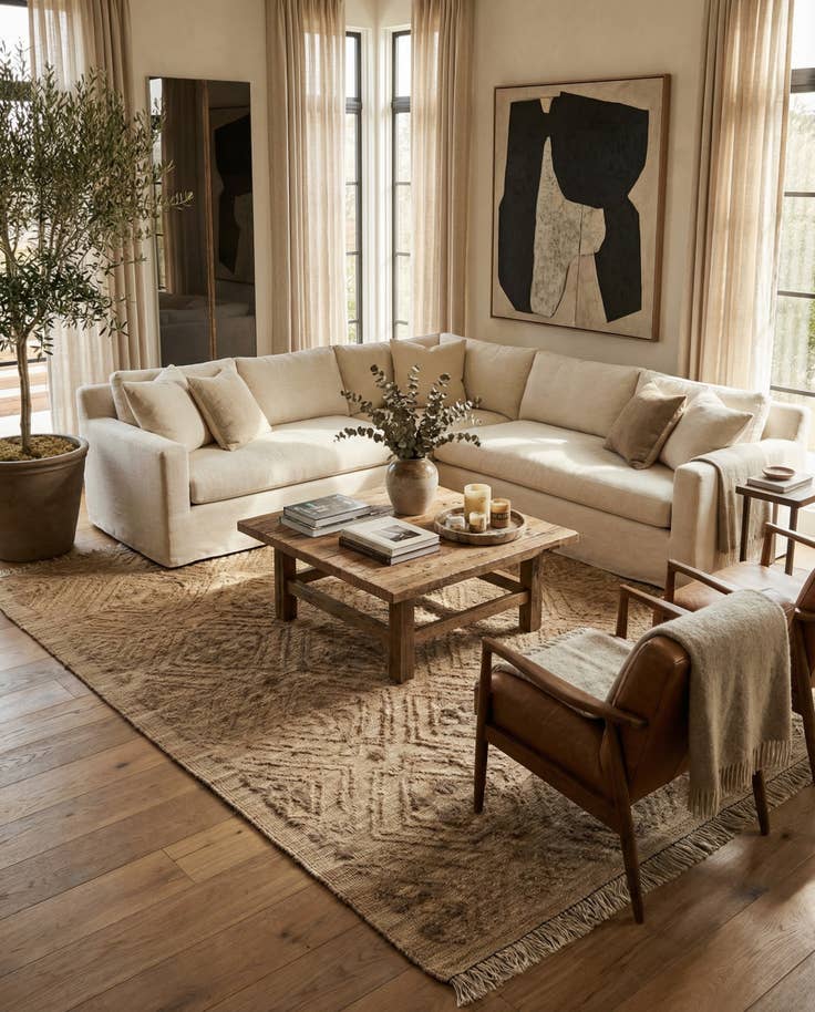 Detail image of 9' 3 x 12' 2 Hand Knotted Darya Wool Rug