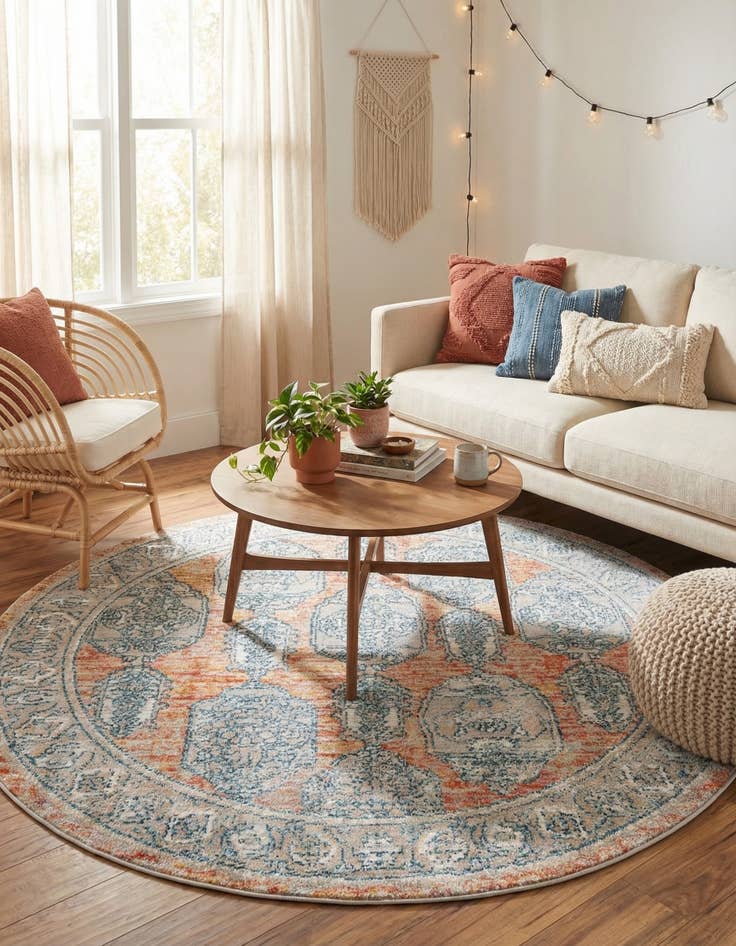 Detail image of 5' 2 x 5' 2 Lola Round Rug