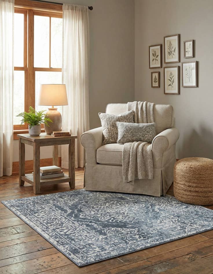 Detail image of 4' x 4' Oxford Square Rug