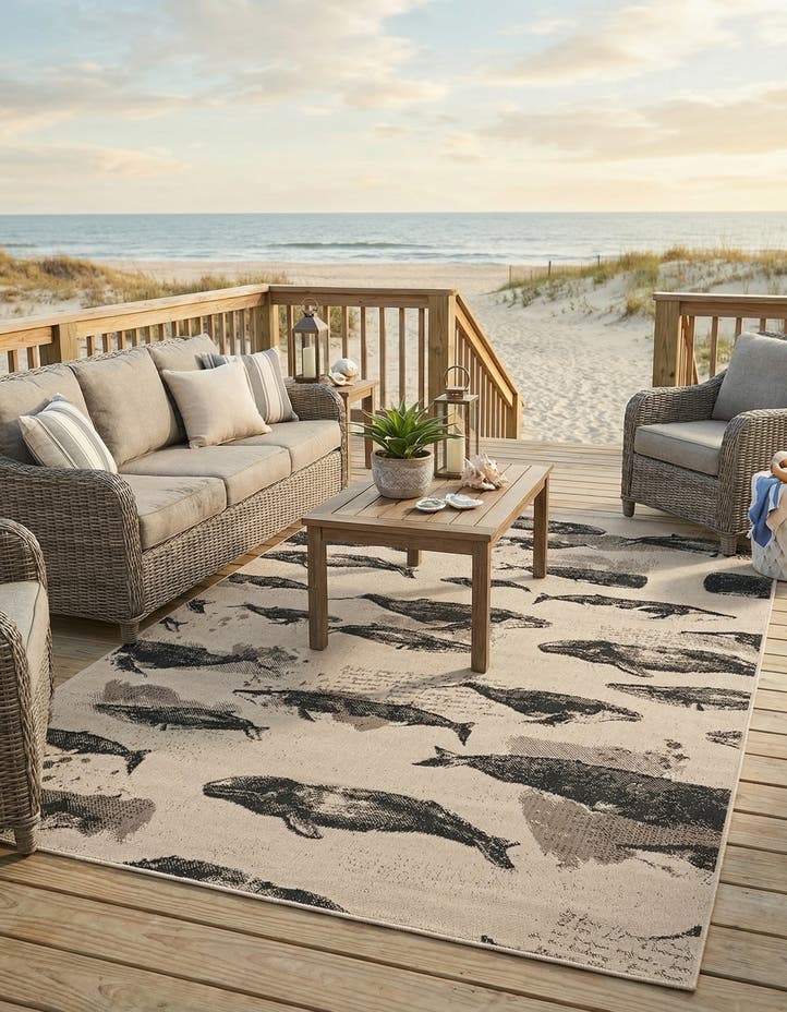 5' x 8' Easy-Clean Coastal Indoor / Outdoo...