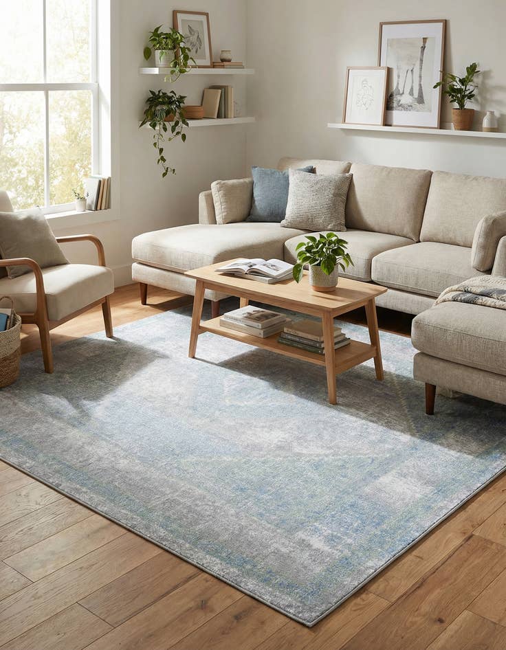 Detail image of 7' 10 x 7' 10 Kamala Washable Square Rug