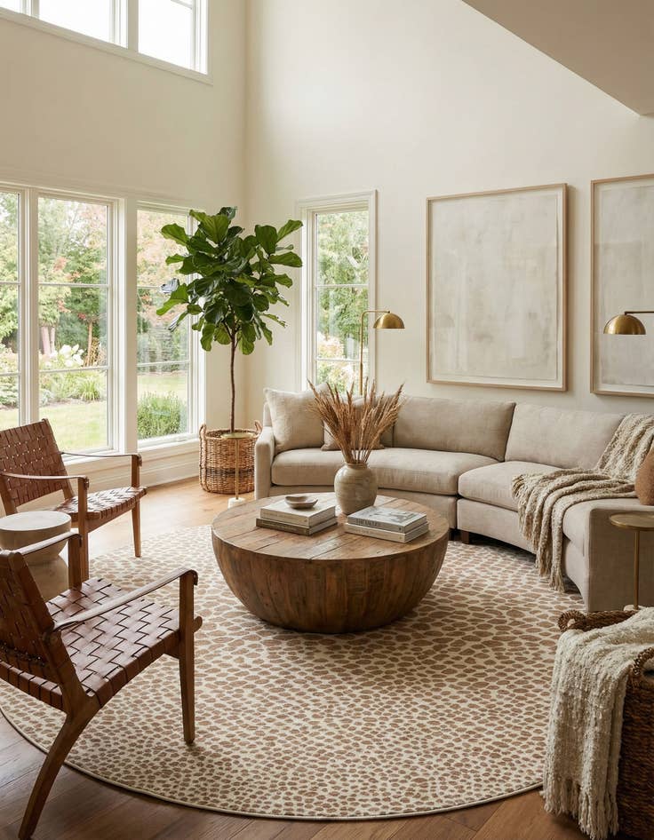 Detail image of 13' x 13'  Washable Jill Zarin Cape Town Indoor / Outdoor Round Rug