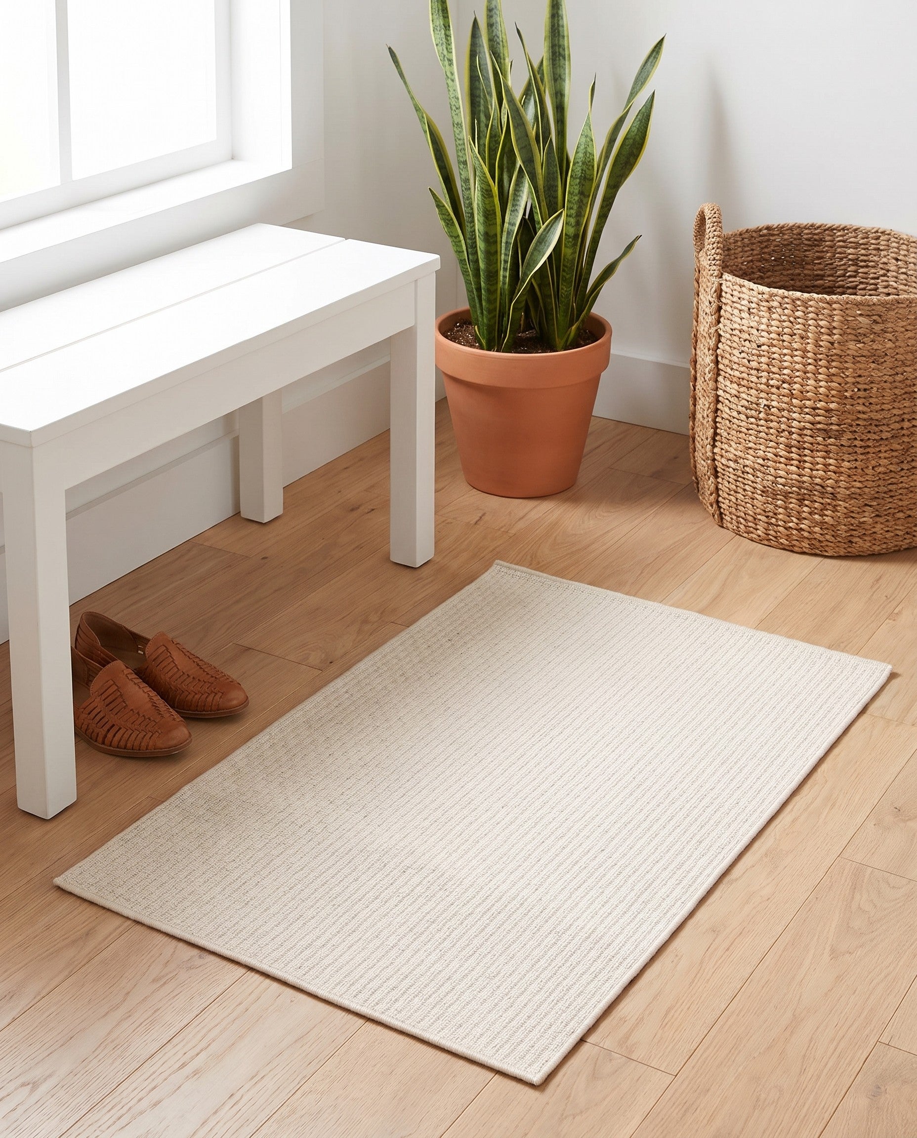 60cm x 95cm Monochromatic Bouclee Tapis