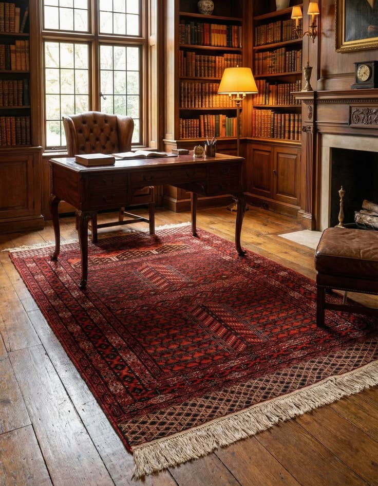 Detail image of  3' 10 x 5' 10  Hand Knotted Lahour Oriental Wool Rug