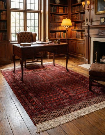 3' 10 x 5' 10 Hand Knotted Lahour Oriental Wool Rug