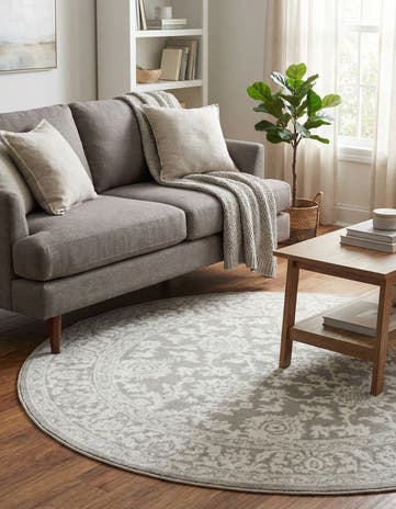 Light Gray Charlotte Round Rug