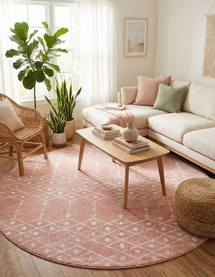 Detail image of 7' 10 x 7' 10 Paxon Trellis Round Rug