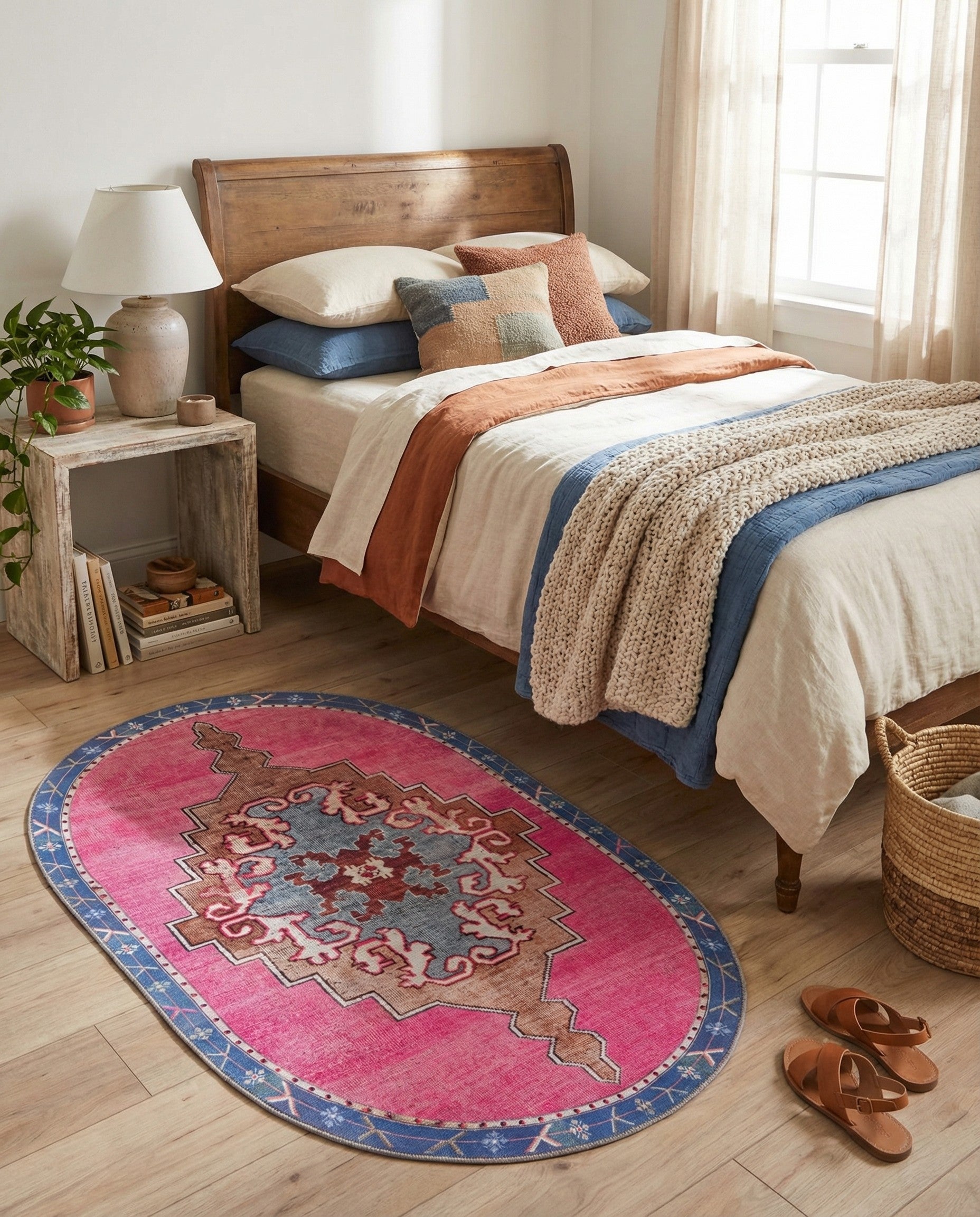 2' x 3' Washable Timeless Oval Rug