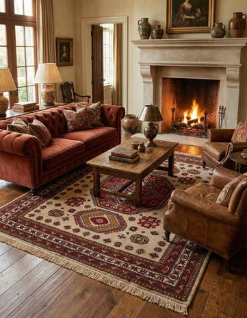 8' 5 x 10' 4 Hand Knotted Heriz Wool Rug