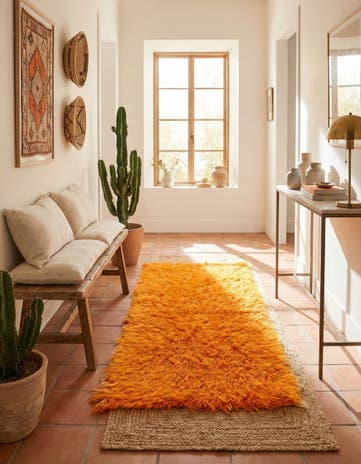 2' 9 x 5' 2 Hand Knotted Moroccan Wool Runner Rug