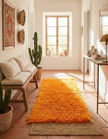2' 9 x 5' 2 Hand Knotted Moroccan Wool Runner Rug