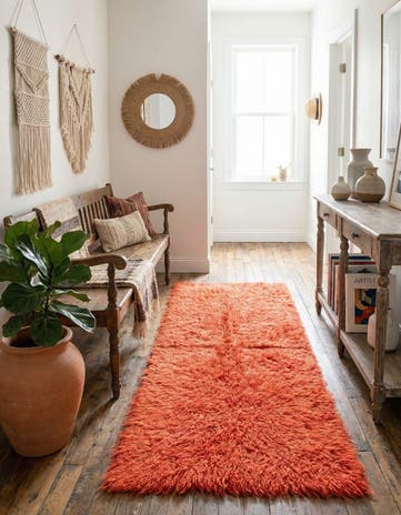2' 3 x 6' 3 Hand Knotted Moroccan Wool Runner Rug
