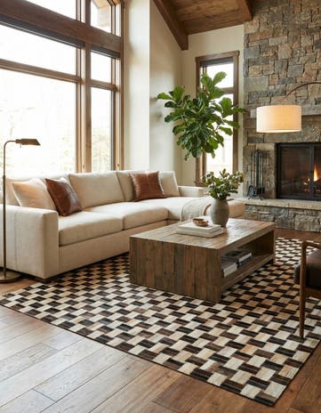 4' 11 x 7' 11 Cowhide - Patchwork Rug