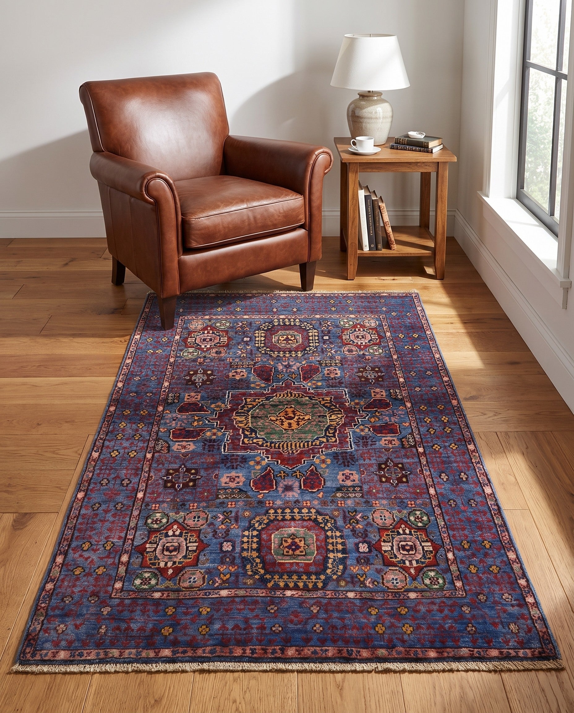 3' 3 x 5' Hand Knotted Mamluk Ziegler Rug