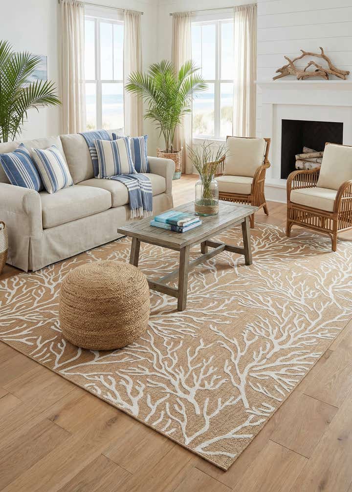 10' x 14' Easy-Clean Coastal Indoor / Outdoor Rug