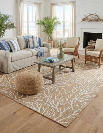 10' x 14' Easy-Clean Coastal Indoor / Outdoor Rug