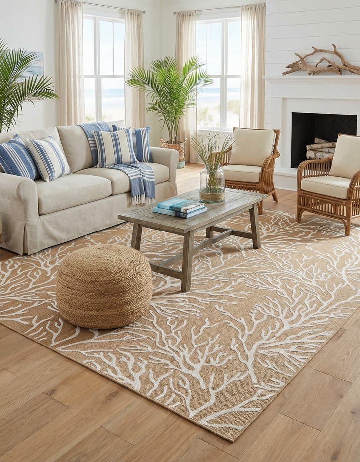 10' x 14' Easy-Clean Coastal Indoor / Outdoo...