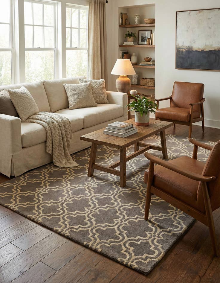 Detail image of 6' 1 x 9' Luna Wool Rug