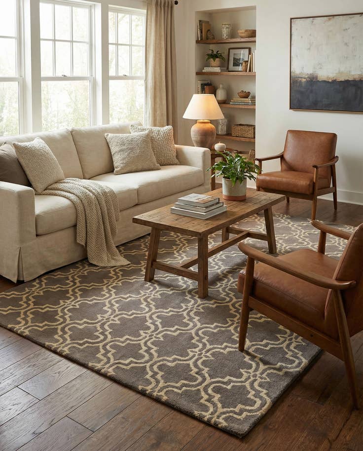 Detail image of 6' 1 x 9' Luna Wool Rug