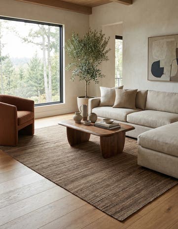 6' 5 x 9' 8 Hand Woven Kilim Modern Wool Rug