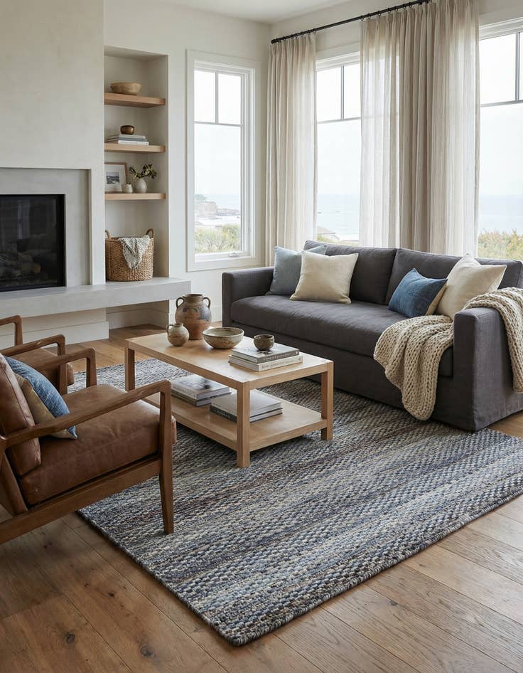 Detail image of  4' x 6'  Hand Knotted Darya Wool Rug