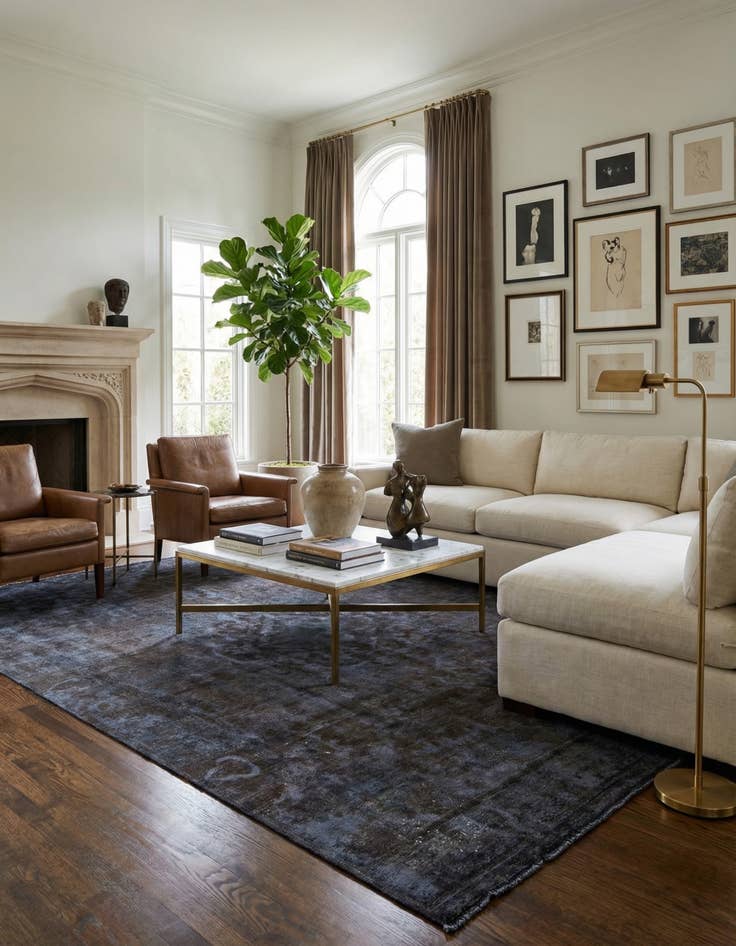 Detail image of 9' x 13'  Hand Knotted Ultra Vintage Persian Wool Rug