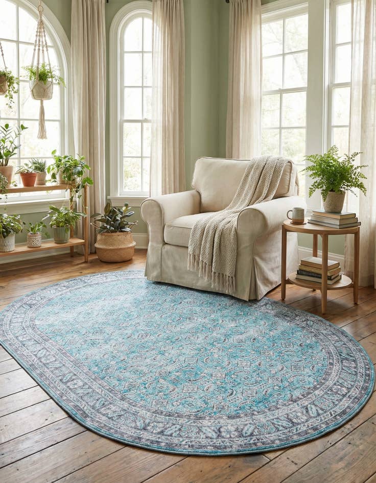 Detail image of 7' 6 x 10' 6 Timeless Oval Rug