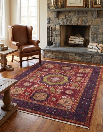 5' 3 x 6' 8 Hand Knotted Mamluk Ziegler Rug