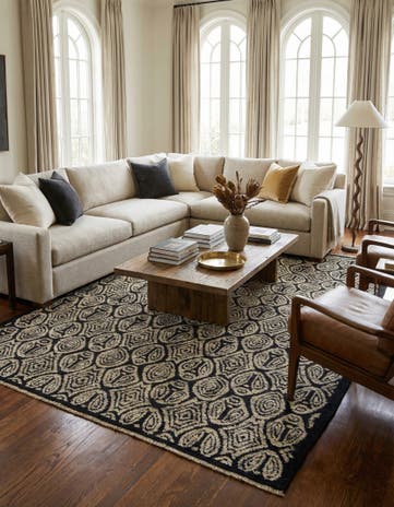8' x 10' 6 Hand Knotted Darya Wool Rug