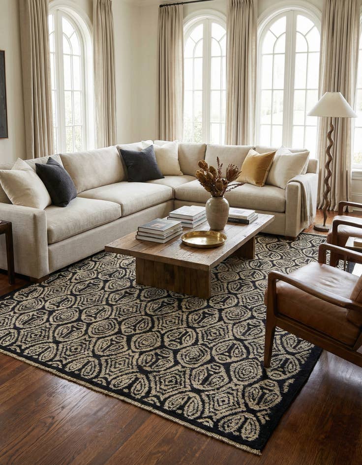 Detail image of 8' x 10' 6  Hand Knotted Darya Wool Rug