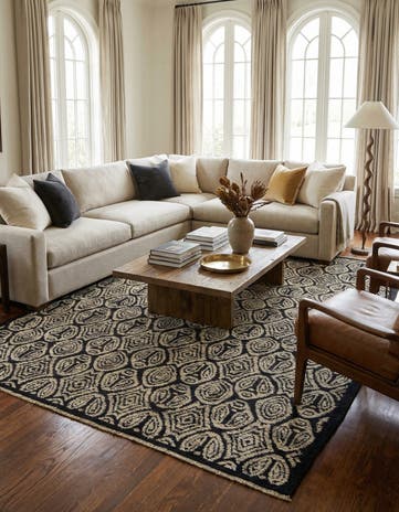 8' x 10' 6 Hand Knotted Darya Wool Rug